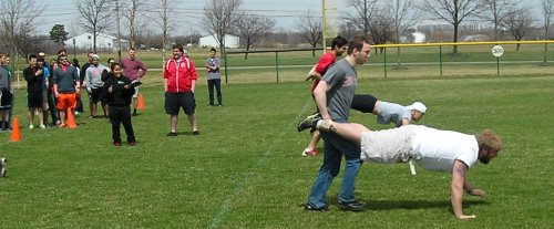 RecSports Field Day 2014 wheelbarrow race